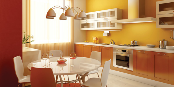 Removing excess clutter from the entryway, dining area and countertops creates a more serene kitchen.
